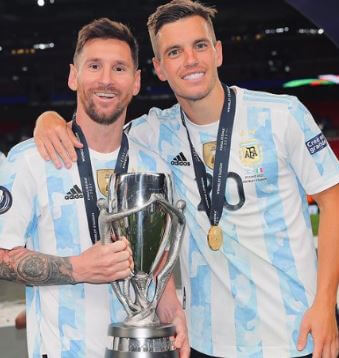 Magui Alcacer boyfriend Giovani Lo Celso with Lionel Messi.